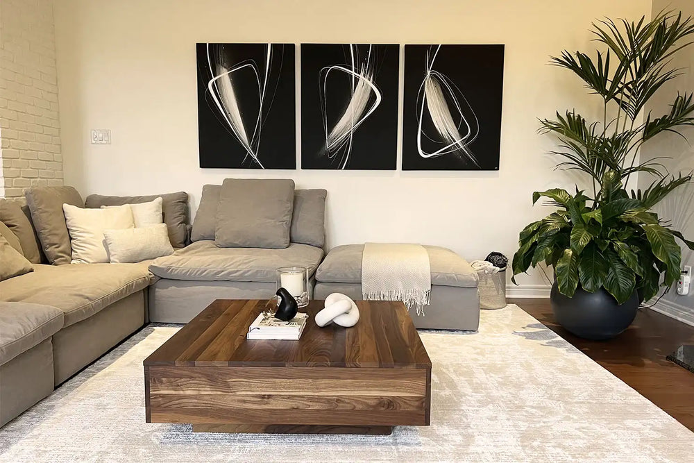 Table basse en noyer