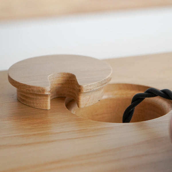 Bureau assis-debout en bois massif